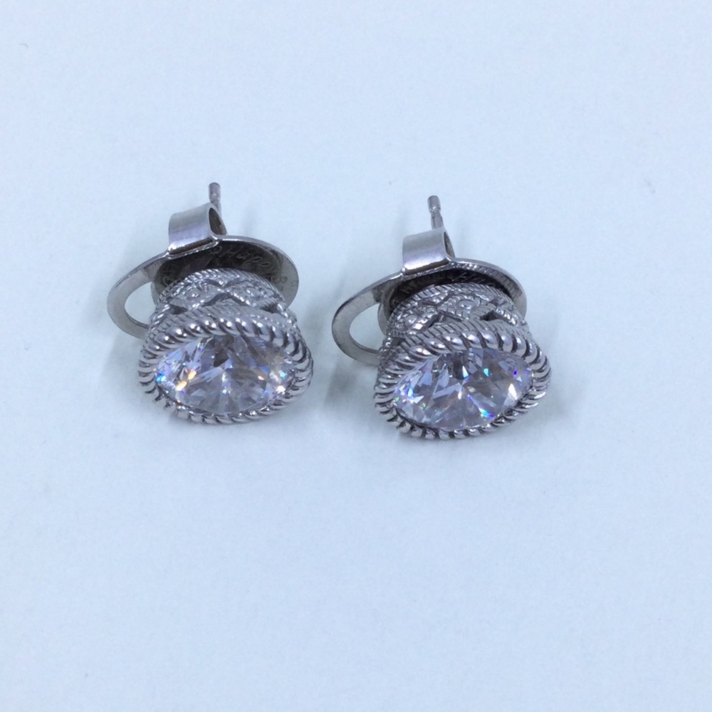 Judith Ripka  sterling silver stud earrings
